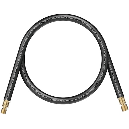 Navac Evacuation Hose, Black, 6', 1/2" Diameter, 3/8" to 1/4" Fitting NHB1